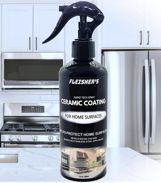 FLEISHERS Ceramic Coating Spray - for Home Surfaces - Hydrophobic Nano Technology Shine and Protect Kitchen and Bathroom Surfaces Repel Stains and Grime House Ceramic Spray