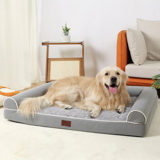 TJSOULER Orthopedic Dog Beds for XXLarge DogsWaterproof Lined Egg Crate Foam Pet Bed Mat with Removable and Washable Cover and Non Slip BottomDog Sofa Bed
